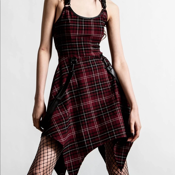 Killstar Dresses & Skirts - Killstar rebellion dress [blood tartan]